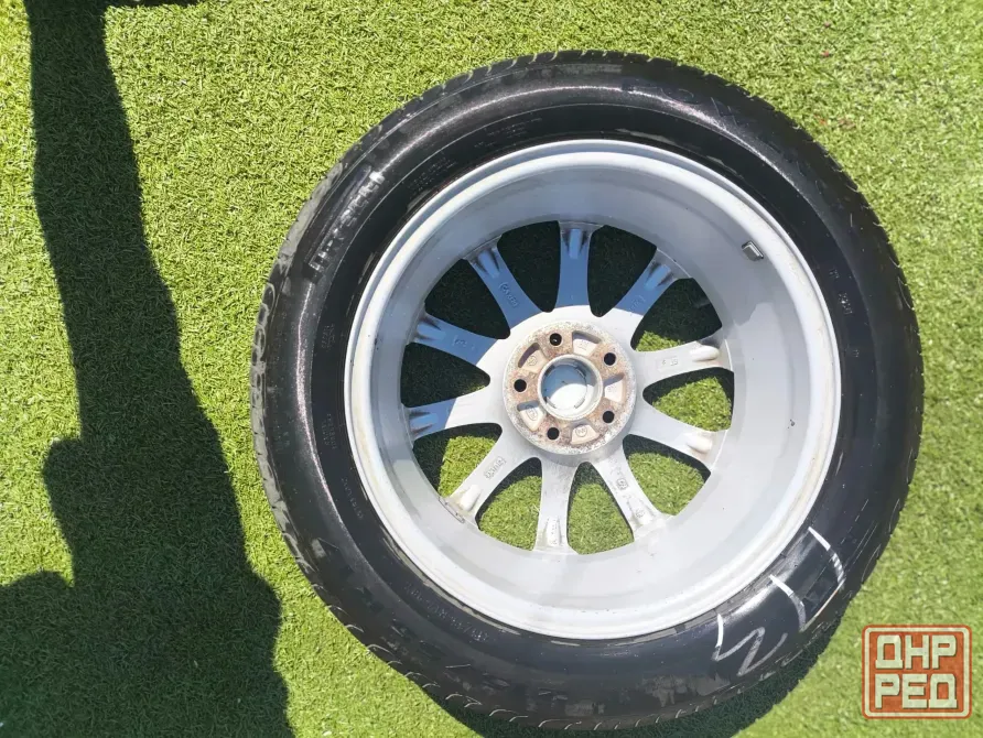Продам легкосплавные диски R 17 (5х114,3; 7jх17 et 46 d 67,1) с установленными летними шинами б/у Ясиноватая - изображение 5