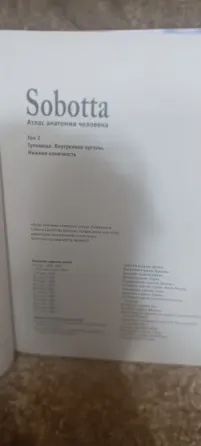 Атлас анатомии Sobotta 2 том Донецк