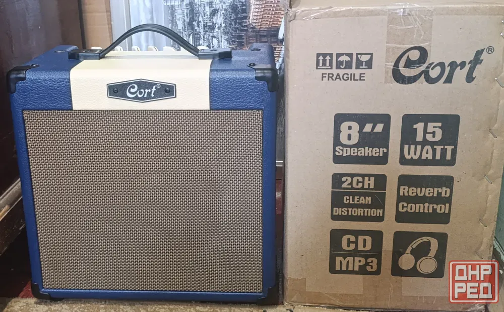 Электрогитара Homeage HEG320SB, комбоусилитель Cort CM15R EU DB, и ремень для гитары от Dunlop Макеевка - изображение 2
