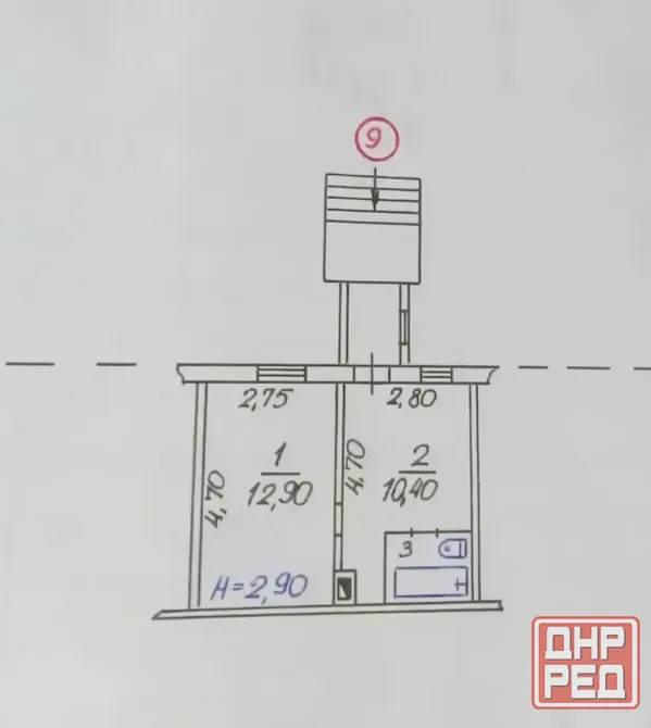 Продам 1 к.кв. на земле Макеевка, Червоногвардейский р-н, Красный Партизан Макеевка - изображение 5