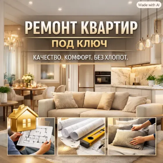 Ремонт квартир под ключ Донецк, Макеевка, Мариуполь Донецк