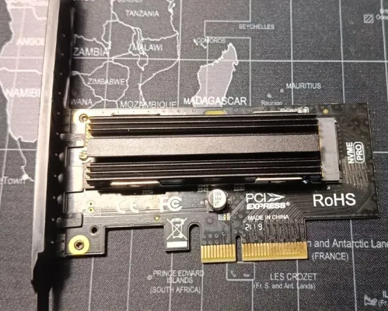 Продам nvme m2 Gudga 256 гигабайт с радиатором и адаптором pci-x x4 Донецк