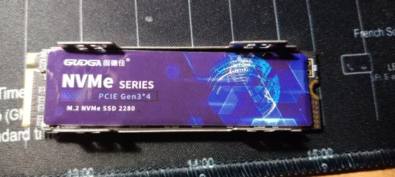 Продам nvme m2 Gudga 256 гигабайт с радиатором и адаптором pci-x x4 Донецк