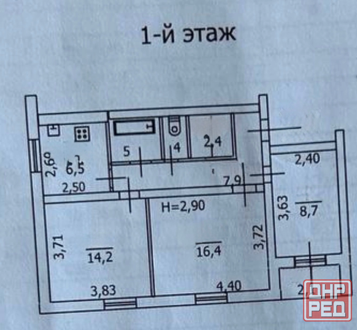 Срочно продам 3 ком. кв., 1/2 эт., 63 м.кв. - Макеевка, пос. Бажанова Макеевка - изображение 12