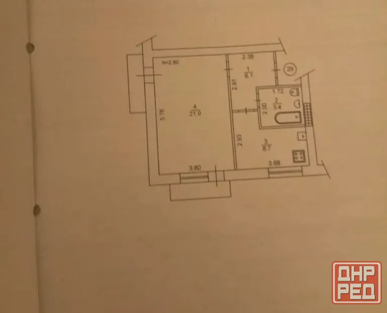 Продаётся 1 комнатная квартира крупногабаритная, Киевский рн,ул.Собинова Донецк - изображение 1