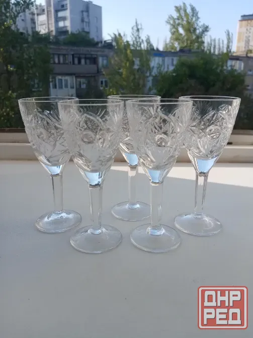 Хрустальные рюмочные фужеры ссср Донецк - изображение 1