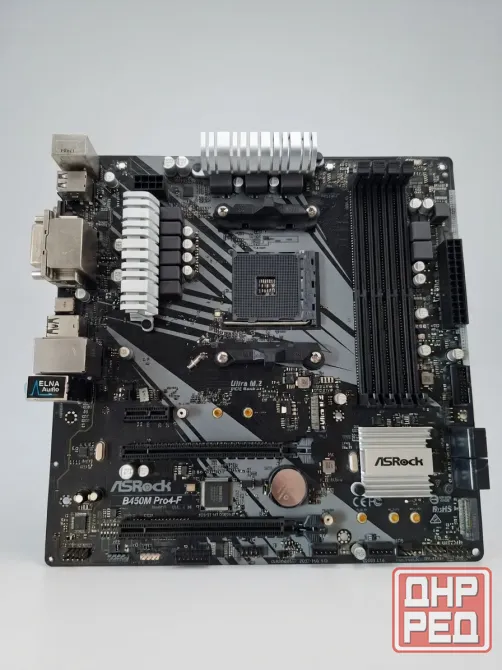 б/у Материнская плата ASRock B450M Pro4-F (AM4) Донецк - изображение 1