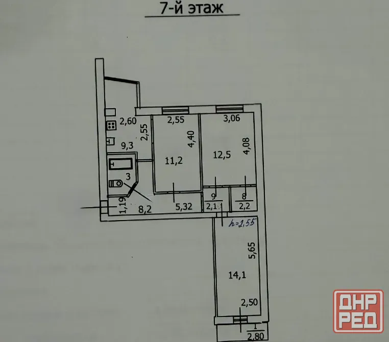 Продам 3-х комн. кв., 7/7 эт., 63 м.кв. - Макеевка-центр, ул. Московская Макеевка - изображение 12