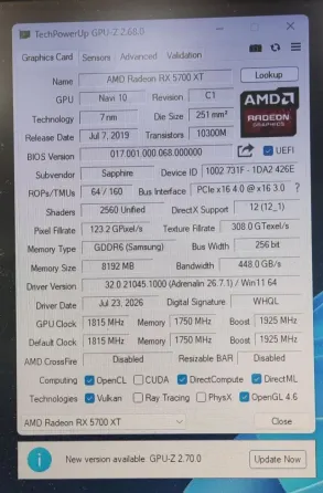 Видеокарта Sapphire Nitro+ RX 5700XT 8G gddr6 8 Gb Донецк