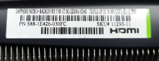Видеокарта Sapphire Nitro+ RX 5700XT 8G gddr6 8 Gb Донецк