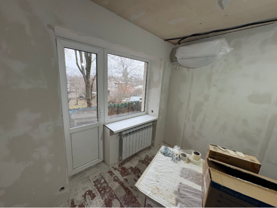 Продам квартиру 2-комнатную, переделанную в 3-комнатн Донецк
