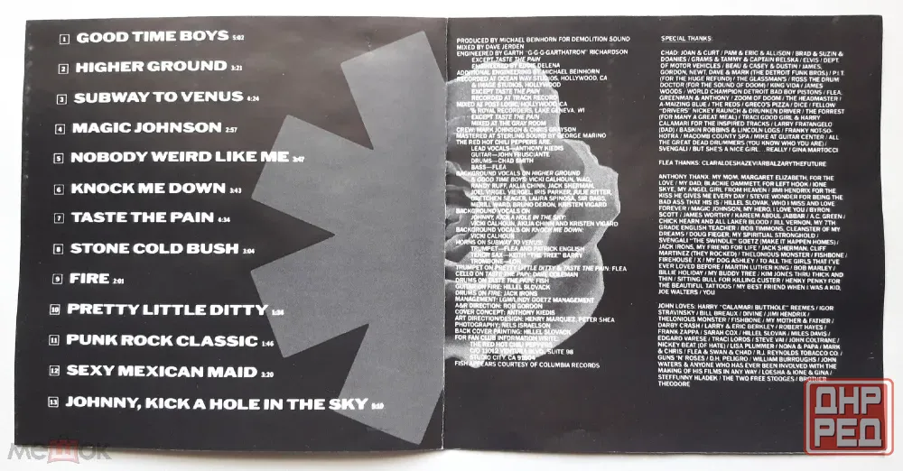 Компакт-диск / CD: Red Hot Chili Peppers - 1989 "Mother's Milk", неофициальное издание, Россия Донецк - изображение 3