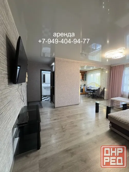 Вода круглосуточно! Аренда 3 ком квартира, м-рн Мирный, супермаркет "Обжора", Кировский район ! Донецк - изображение 3