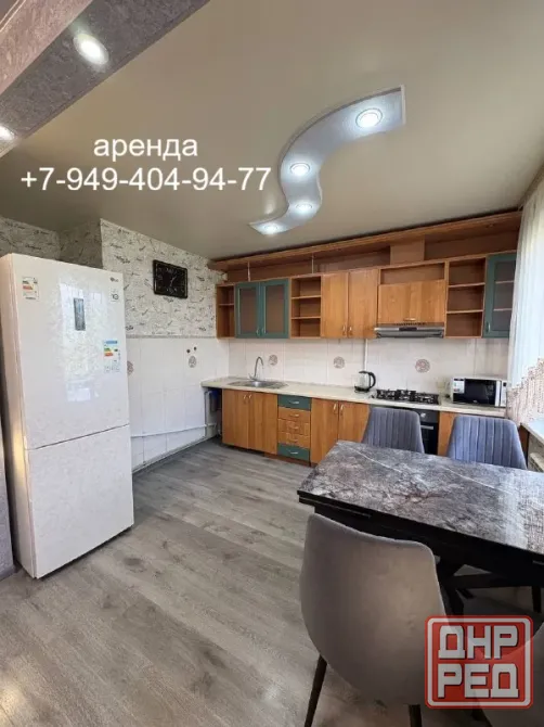 Вода круглосуточно! Аренда 3 ком квартира, м-рн Мирный, супермаркет "Обжора", Кировский район ! Донецк - изображение 4