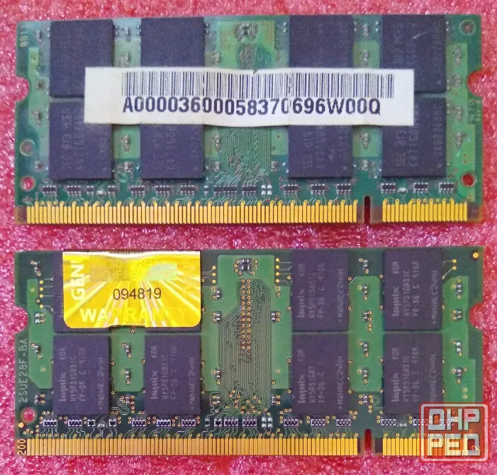 SO-DIMM DDR2 2Gb + 2Gb 667MHz (PC2-5300S) 1.8V - Возможен обмен на 20шт нерабочей оперативной памяти Донецк - изображение 2