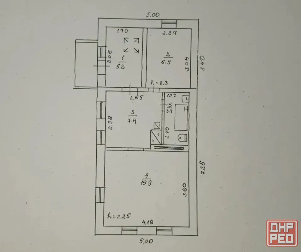 Продам жилой дом (газ по улице) 39 м.кв., 3.5 сотки - Макеевка-центр, Нижний Солнечный Макеевка - изображение 3