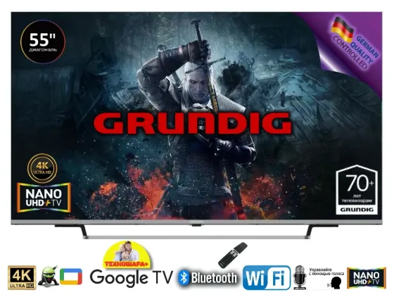 55" тв Grundig 55 Nano GH8100. Smart/GoogleTV|4K|HDR|Bluetooth|Голос Донецк