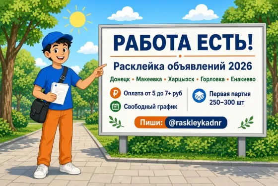 Промоутер / расклейка объявлений. Донецк и Макеевка. От 5 руб Макеевка