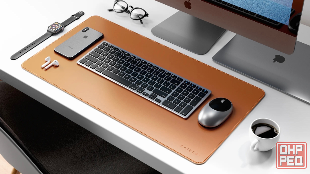 Коврик Satechi Premium Vegan-Leather Desk Mat (ST-LDMN), для мышки, большой ковёр мыши на стол Донецк - изображение 2