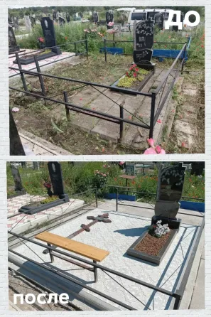 Благоустройство захоронений. Донецк