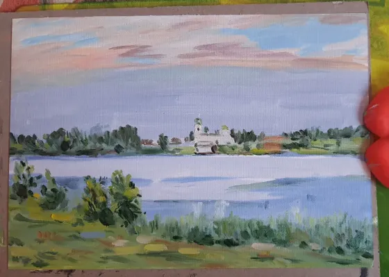 Рисунок пейзаж по мотивам Левитана Донецк