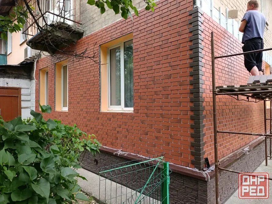 декоративное покрытие под кирпич - амк , и другие варианты, для фасада Макеевка - изображение 1