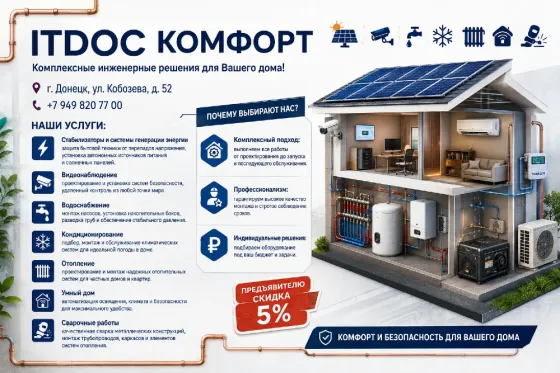 Инженерные системы под ключ itdoc комфорт Донецк