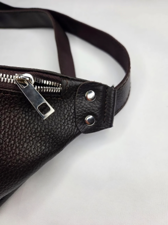 Сумка поясная кожаная Loran Rouge, 30x15 см, унисекс, мужская, женская Донецк