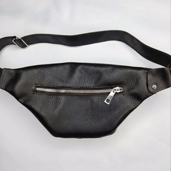 Сумка поясная кожаная Loran Rouge, 30x15 см, унисекс, мужская, женская Донецк