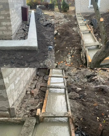 Бетонирование, бетонные работы, фундамент, отмостка Донецк
