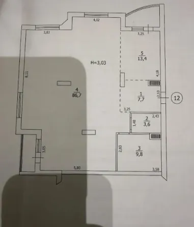 4 комнатная квартира 130 м.кв, жк центральный, Донецк Донецк