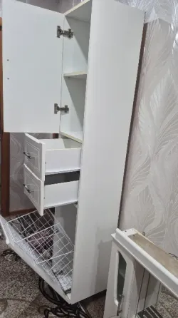 Шкаф пенал, зеркало, раковина для ванной Шахтерск