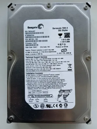 HDD 200Gb Seagate Barracuda ST3200827AS 7200RPM SATA II (3 Gb/s) 3.5" 8MB Донецк