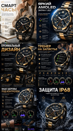 Новые мужские смарт-часы Макеевка