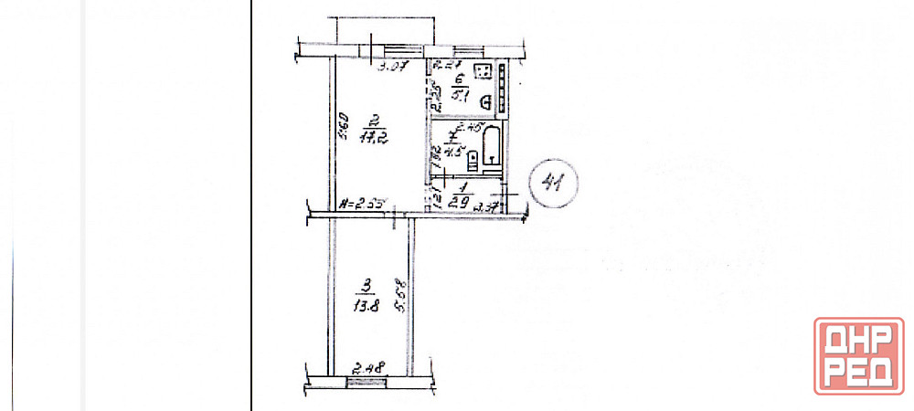 2-комн. квартира, 44,3 м², 4/5 этаж Мариуполь - изображение 6