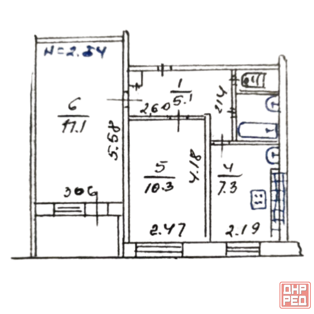 2-комн. квартира, 44,95 м², 4/9 этаж Мариуполь - изображение 9