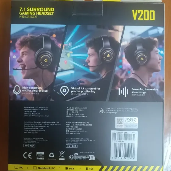 QCY Heroad V200(H4GM)Professional 7.1 Surround Gaming Headset Донецк