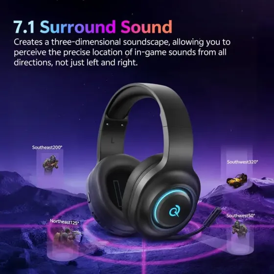 QCY Heroad V200(H4GM)Professional 7.1 Surround Gaming Headset Донецк