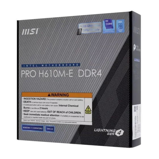 Материнская плата MSI PRO H610M-E DDR4 Intel LGA1700 Новая Донецк