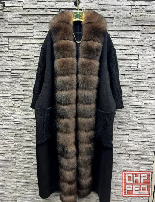 Новый кардиган пальто с финским песцом Донецк - изображение 1