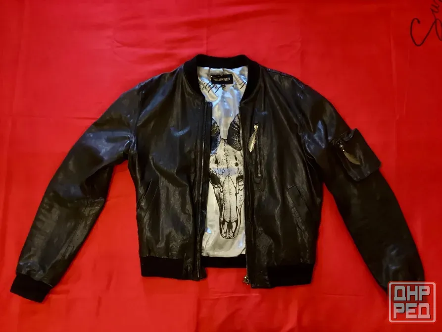 Кожаный бомбер Philipp Plein - Оригинал Донецк - изображение 8
