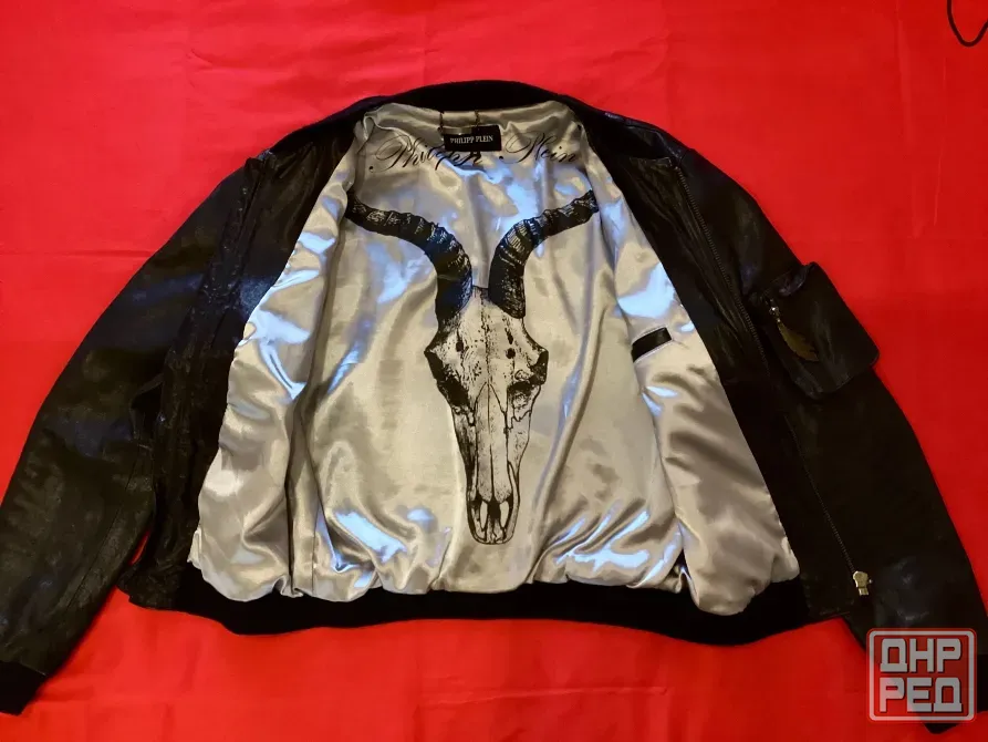 Кожаный бомбер Philipp Plein - Оригинал Донецк - изображение 7