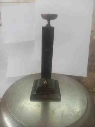 Подсвечник раритет ссср 60гг(мрамор,бронза) 19*7,5см,отл.сост. Донецк