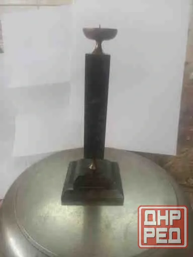 Подсвечник раритет ссср 60гг(мрамор,бронза) 19*7,5см,отл.сост. Донецк - изображение 1