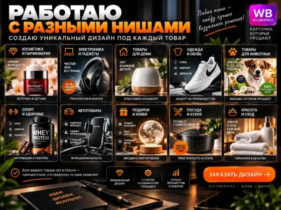 Дизайн карточек товаров для маркетплейсов Ростов-на-Дону