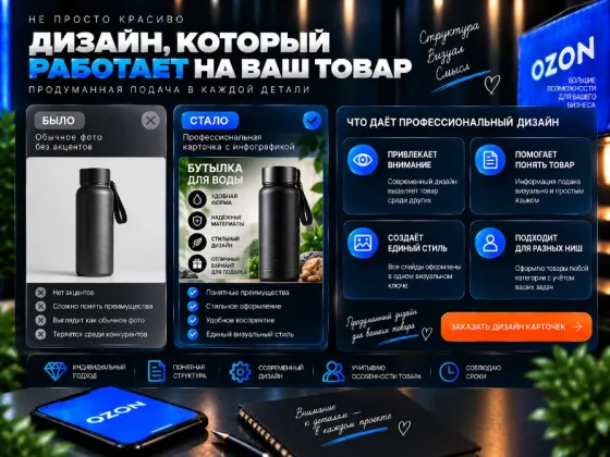 Инфографика карточки товаров для Ozon Ростов-на-Дону