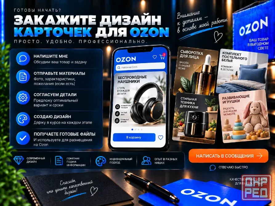 Инфографика карточки товаров для Ozon Ростов-на-Дону - изображение 1