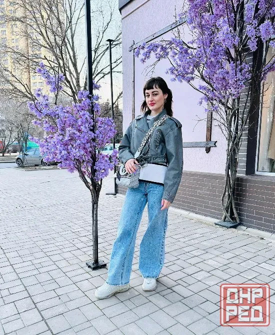 Продам женскую куртку кожзам в сером цвете Донецк - изображение 2