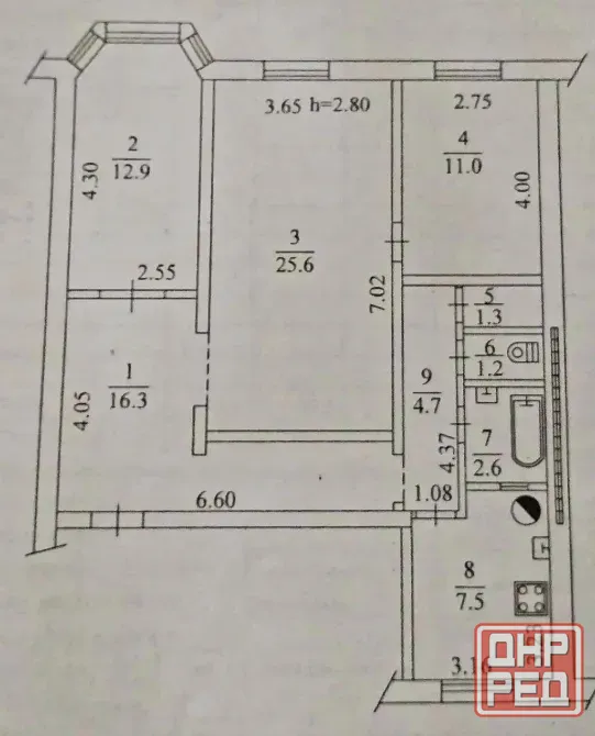 Продаётся 3 к.кв. м-н Азотный. Донецк - изображение 8