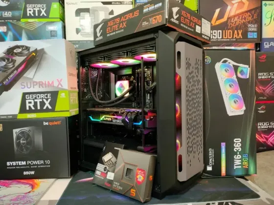 Игровой компьютер ryzen 5 5600 с видеокартой geforce rtx 5060, 32 gb и ssd nvme 500 gb Донецк